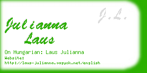 julianna laus business card